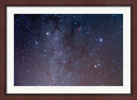 Framed Deep sky image of the constellations Auriga and Taurus Print