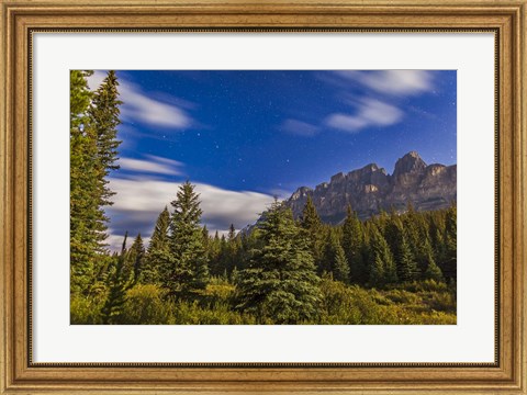 Framed he Big Dipper over Castle Mountain, Banff National Park, Canada Print