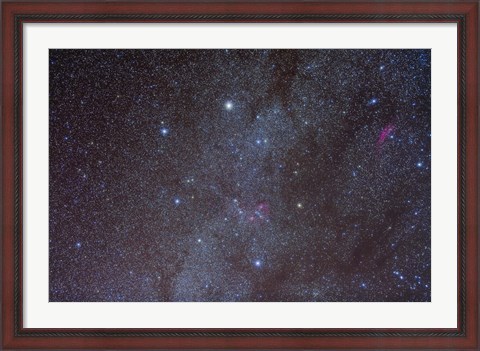 Framed Auriga constellation showing lanes of dark nebulosity Print