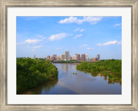 Framed Skyline of Richmond, VA Print