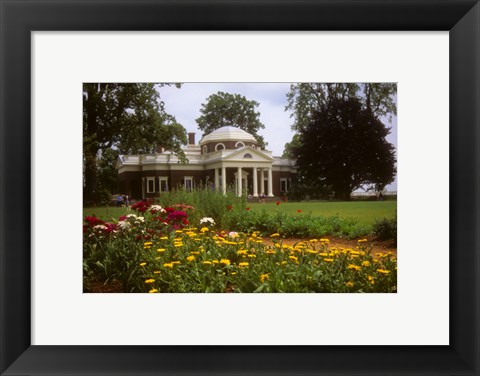 Framed Gardens at Jefferson s home at Monticello Print