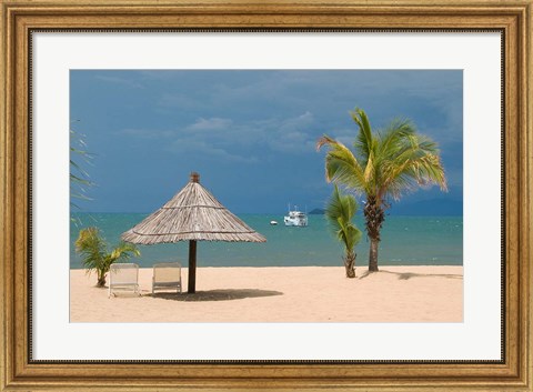 Framed Africa; Malawi; Mangochi; Lake Malawi; Resort Makakola Print