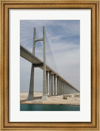 Framed Bridge of Peace, Suez Canal, Egypt Print