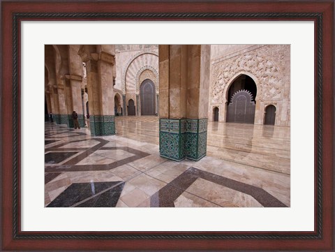 Framed Al-Hassan II mosque, Casablanca, Morocco Print