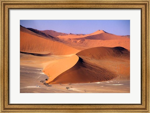 Framed Aerial Scenic, Sossuvlei Dunes, Namibia Print