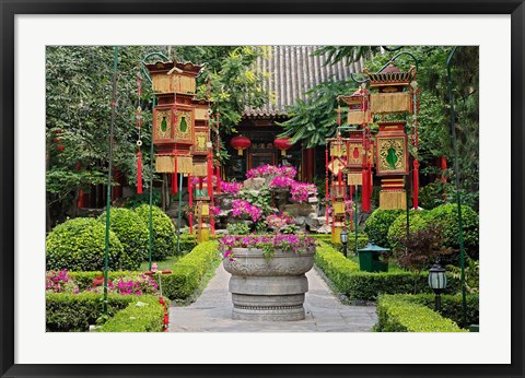 Framed Bai Family Imperial style restaurant, Beijing, China Print