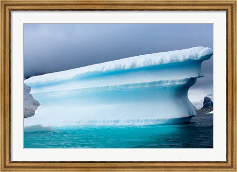 Framed Antarctica, Pleneau Island, Icebergs Print