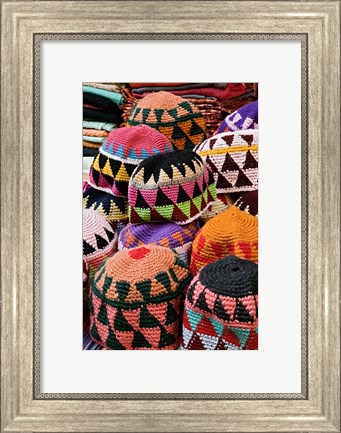 Framed Colorful Head Wear For Sale, Luxor, Egypt Print