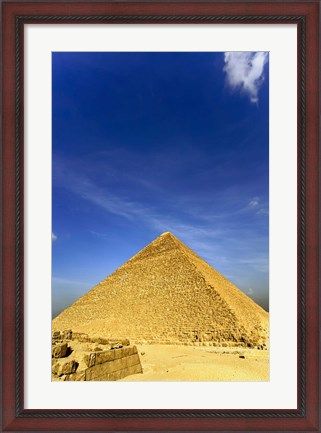 Framed Great Pyramid of Giza, Khufu, Cheops, Cairo, Egypt Print