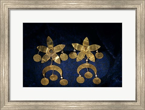 Framed Gold Artifacts From Tillya Tepe Find, Six Tombs of Bactrian Nomads Print