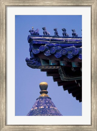 Framed Architectural Details of Temple of Heaven, Beijing, China Print