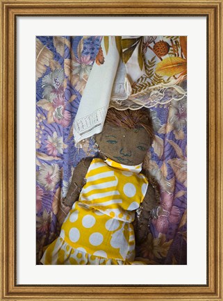 Framed Creole Doll, Seychelles Print