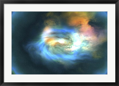 Framed Cosmic space image of the universe Print