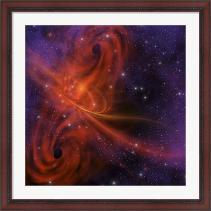 Framed This cosmic phenomenon is a whirlwind in space Print