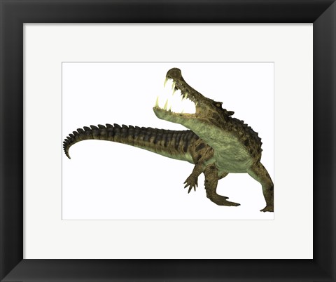 Framed Kaprosuchus is an extinct genus of crocodile Print