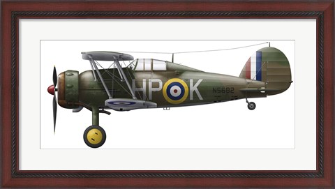 Framed Gloster Gladiator Mk II Print