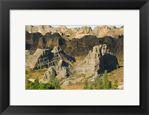 Framed Madagascar, Isalo National Park, Eroded sandstone Print