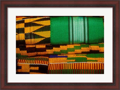 Framed Kente Cloth, Artist Alliance Gallery, Accra, Ghana Print