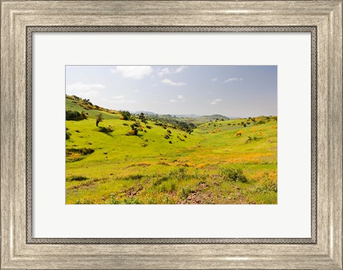 Framed Landscape, Gonder and Lake Tana, Ethiopia Print