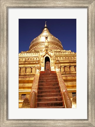 Framed Shwezigon Paya, Bagan, Myanmar Print