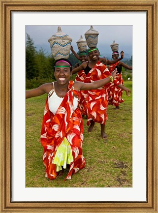 Framed Hutu Tribe Women Dancers, Rwanda Print