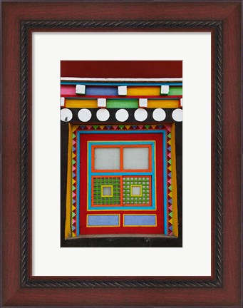 Framed Tibetan-Styled Decoration in Tagong Monastery, Tagong, Sichuan, China Print