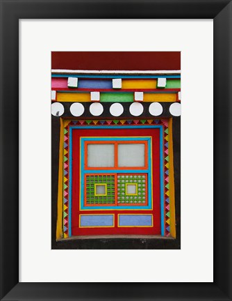 Framed Tibetan-Styled Decoration in Tagong Monastery, Tagong, Sichuan, China Print