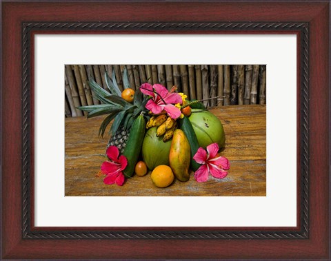 Framed Tropical Fruit on Praslin Island, Seychelles Print