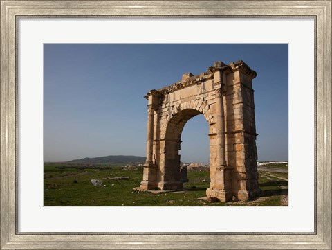 Framed Tunisia, Dougga, Roman-era arch on Route P5 Print