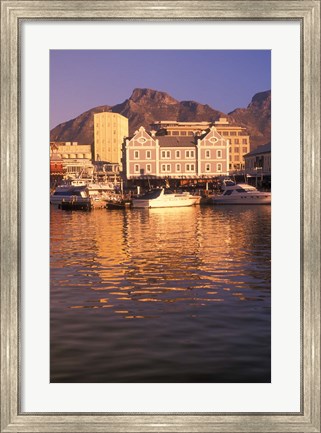 Framed Victoria and Albert Waterfront Center, Cape Town, South Africa Print