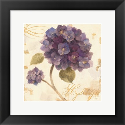 Framed Abundant Hydrangea I Print