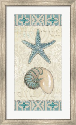 Framed Beach Treasures I Print