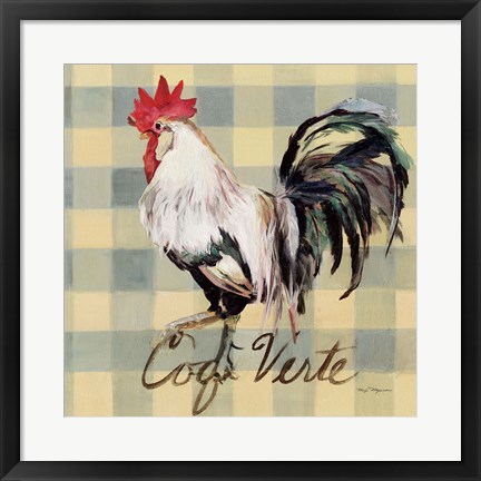 Framed Coq Verte Print