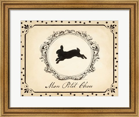 Framed Cartouche Lapin II Print