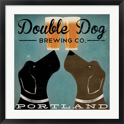 Framed Double Dog Brewing Co. Print