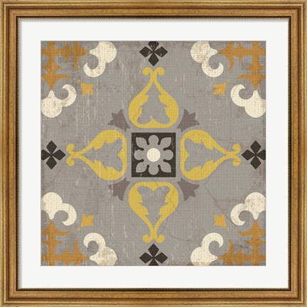 Framed Golden Glow Square VIII Print