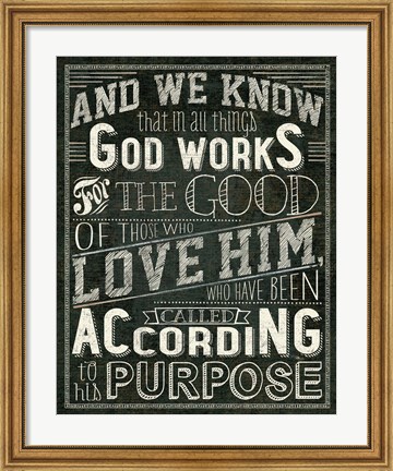 Framed Holy Words I Print