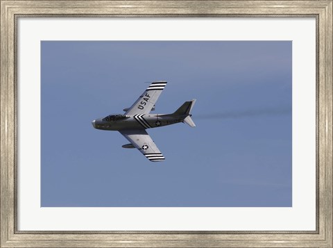 Framed North American F-86A Sabre of the US Air Force Print