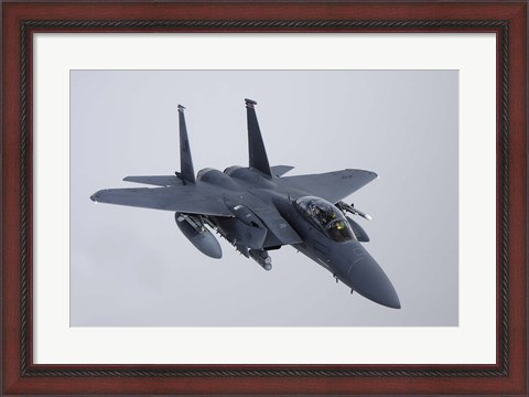 Framed F-15E Strike Eagle of the US Air Force Print