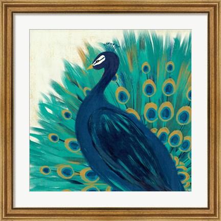 Framed Proud as a Peacock II Print