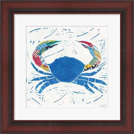 Framed Sea Creature Crab Color Print