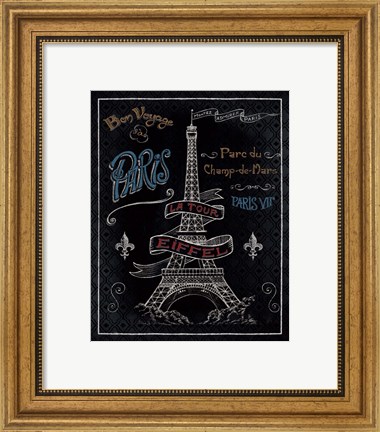 Framed Travel to Paris I Print