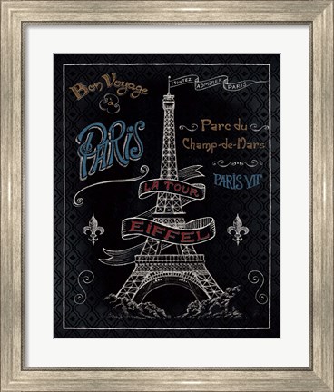 Framed Travel to Paris I Print