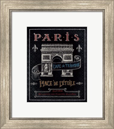 Framed Travel to Paris II Print