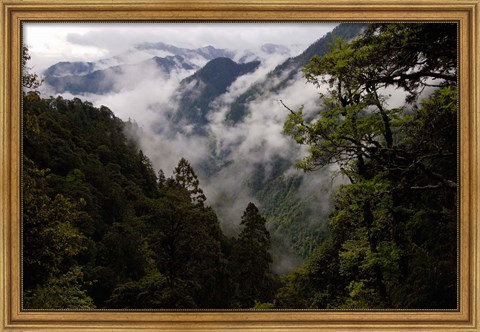 Framed Traditional Home of the Lisu, Nu and Dulong Peoples, near Gongshan in Dulongjiang Protectorate, Yunnan Province, China Print