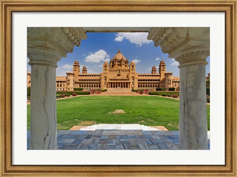 Framed Umaid Bhawan Palace hotel, Jodjpur, India. Print