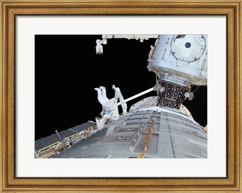 Framed STS-124 Mission Specialist, Participates in the Mission&#39;s First Scheduled Maintenance Session Print