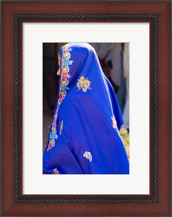Framed Sari Woman, New Delhi, India Print