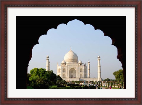 Framed Sunrise at the Taj Mahal, Agra, India Print