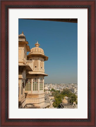 Framed Turret, City Palace, Udaipur, Rajasthan, India Print